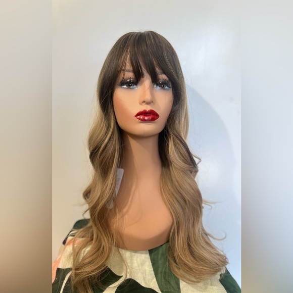 Other - OMBRE WIG with Bangs - Realistic look Classic wig cap One Size
